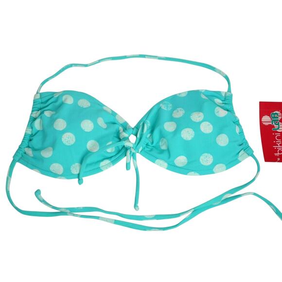 BIKINI LAB, Mint Green & White Polka Dot Bikini Set, Size XL - Picture 3 of 8